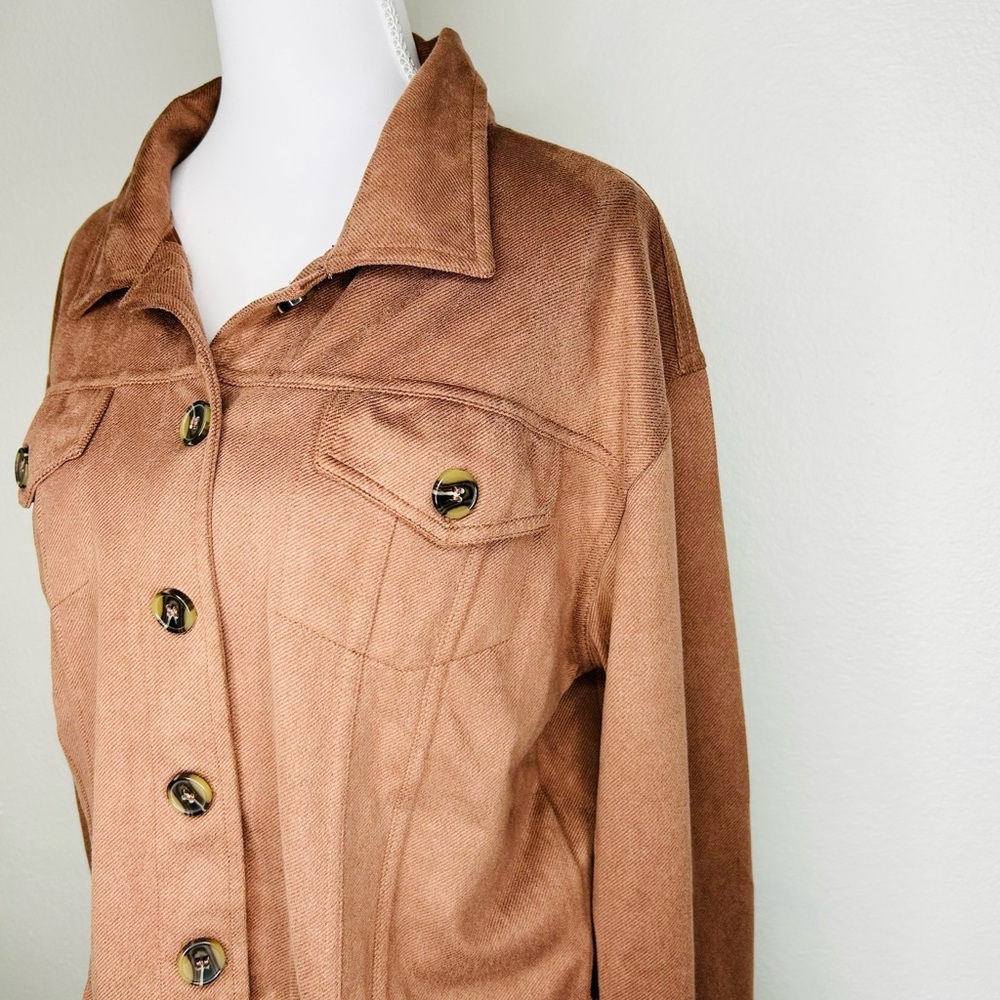 Knit Works Button Jacket Brown/Tan